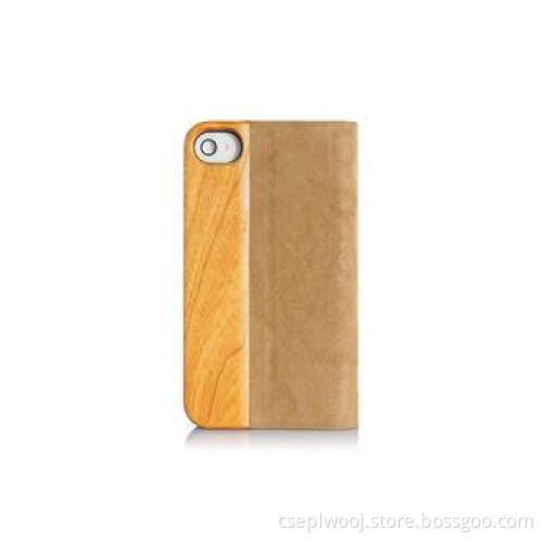 Portable Genuine Leather Flip Phone Case for iPhone 4 / 4S